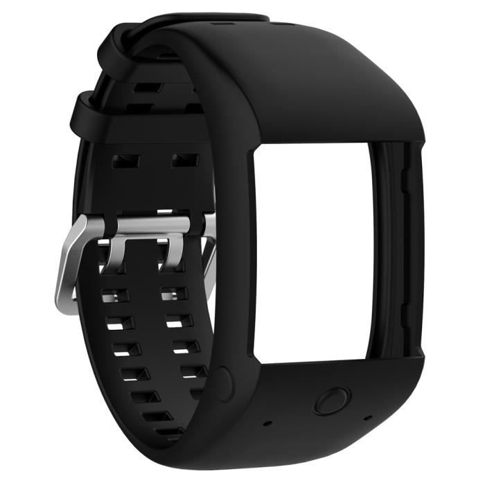 bracelet de montre vendu seul Bracelet de montre en caoutchouc de silicone souple pour montre de fitness Polar M600 NGH80801102BK_sa