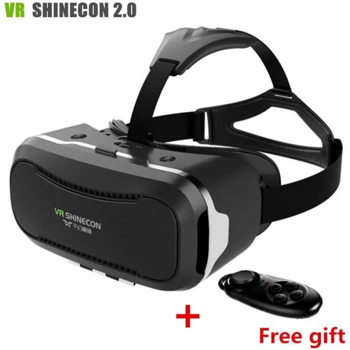 VR Shinecon II 2 Casque Google Carton Réalité Virtuelle 3D Vidéo lunettes VR Casque pour iPhone 6 6 s 4.7-6.0 + Gamepad commande