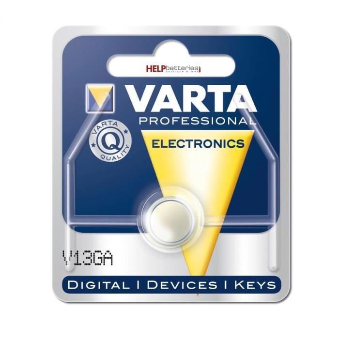 Piles boutons alcalines pour Piles et chargeurs Varta Lr44, v13ga, px675a blister 1 pile type lr44, v13ga, 357a, px675a -