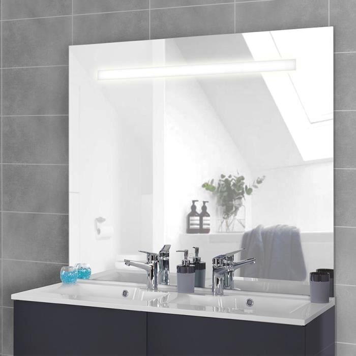 Miroir ELEGANCE 120x105 cm - éclairage intégré à LED et interrupteur sensitif