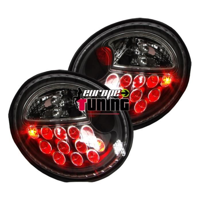 feux arrières design, LED, noir, NEW BEETLE 98->> pour: Volkswagen New Beetle 98->>