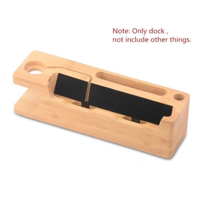 Station de chargement en bois multi-fonction pour support de téléphone Mobile socle de support de chargeur en bambou p -EZPTESA05659