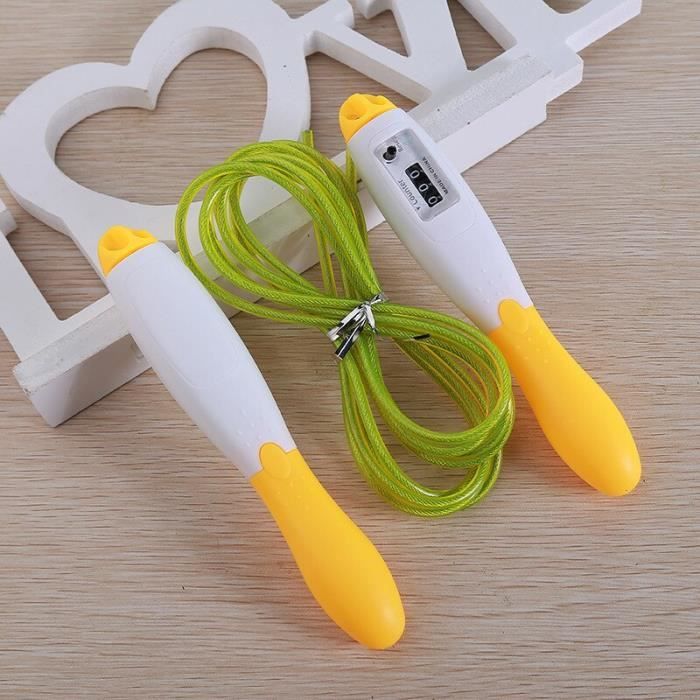 Nouvelle corde à sauter professionnel comptage électronique sauter aérobie équipement de Fitness - Modèle: yellow-3M - HSJSTSA05346