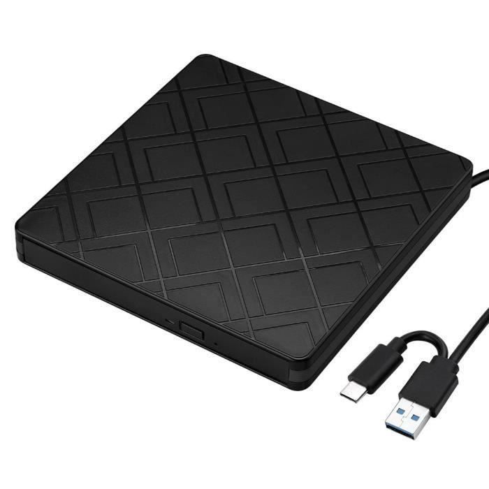 EFUTURE Lecteur de DVD externe pour ordinateur portable Port USB - TYPE-C