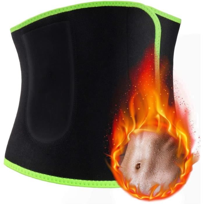 Ceintures de Sudation en Néoprène,Ceinture Abdominale Homme et Femme,Combustion des Graisses,Sport Fitness Sauna(110cm)