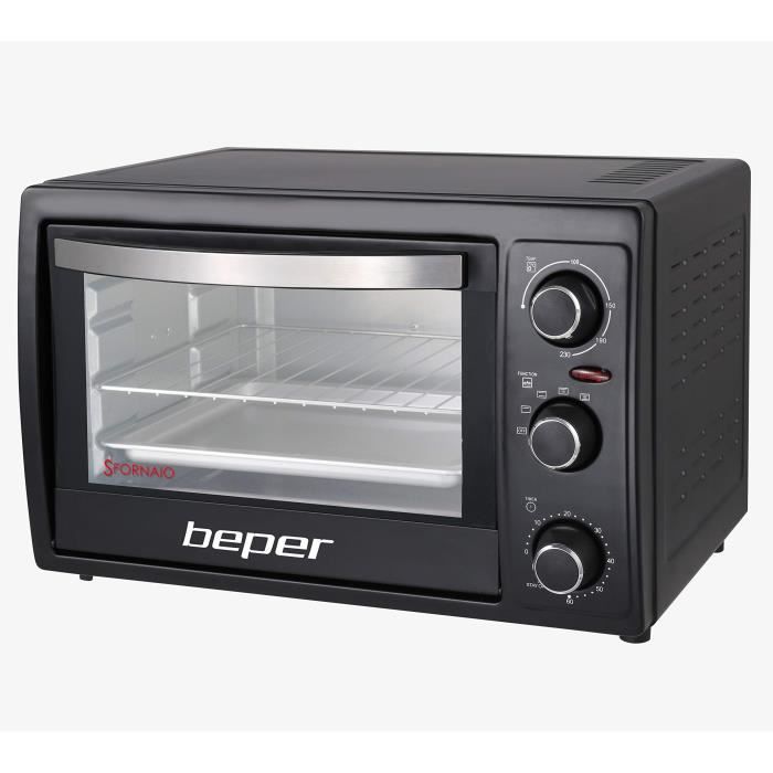 BEPER Four Electrique Ventilé et Accessoires, 2000 W, Noir - 90.886