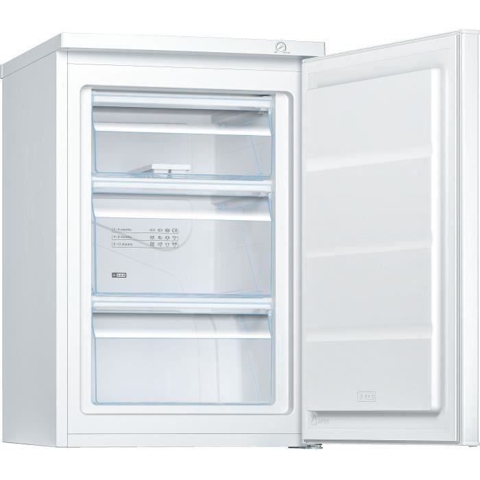SHOT CASE - BOSCH GTV15NWEA -Congélateur table top pose-libre - 82L - Froid statique - 56x85cm - Blanc