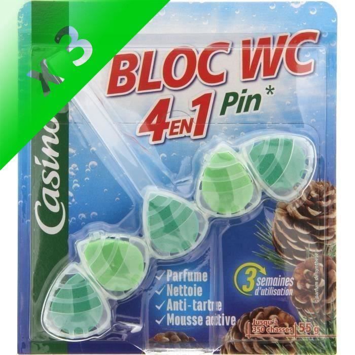 CASINO AVENIR Bloc WC 4 en 1 Pin - 55 g (Lot de 3)
