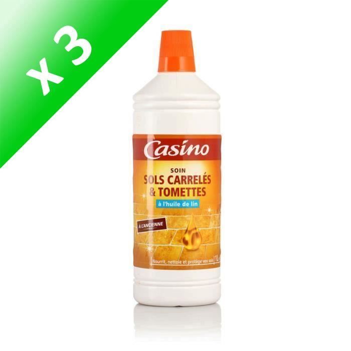 CASINO Nettoyant sols carrelés Lin - 1 L (Lot de 3)