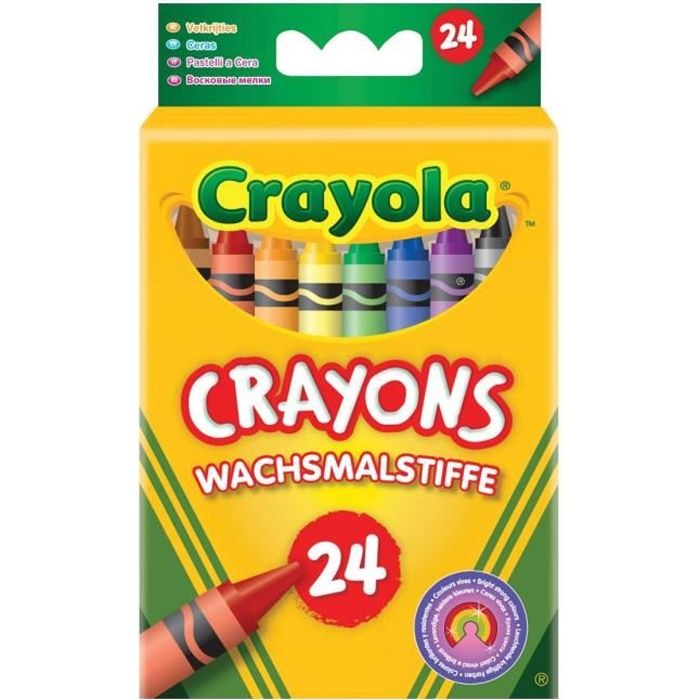 Crayola - 24 Crayons à la cire - Coloriage