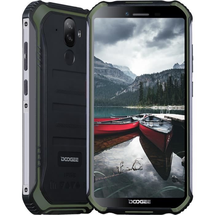 Telephone Portable Incassable, DOOGEE S40 Pro Smartphone Débloqué, 5.45” HD, 4Go+64Go, 4650mAh, Caméra AI 13MP + 2MP - Vert