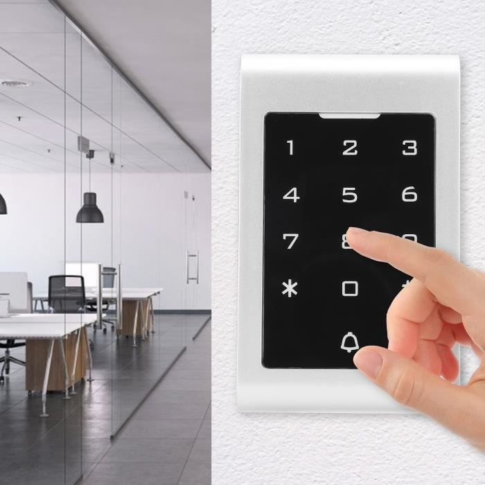 Clavier de contrôle d'accès RFID Contrôleur d'accès de porte Clavier rétroéclairé Écran tactile anti-interférence 13,56 MHz