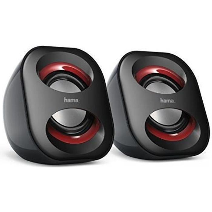 Enceinte pour ordinateur portable Sonic Mobil 183 Noire/rouge
