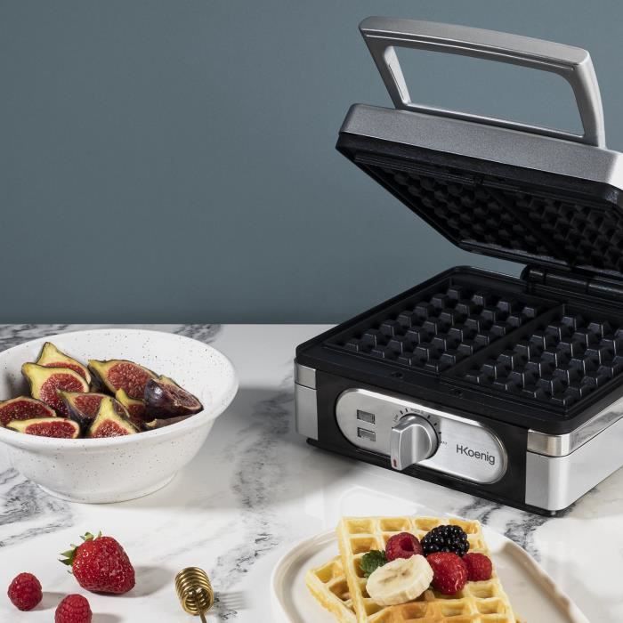 gaufrier deux gaufres en inox 1400 watts pour des gaufres moelleuses et croustillantes