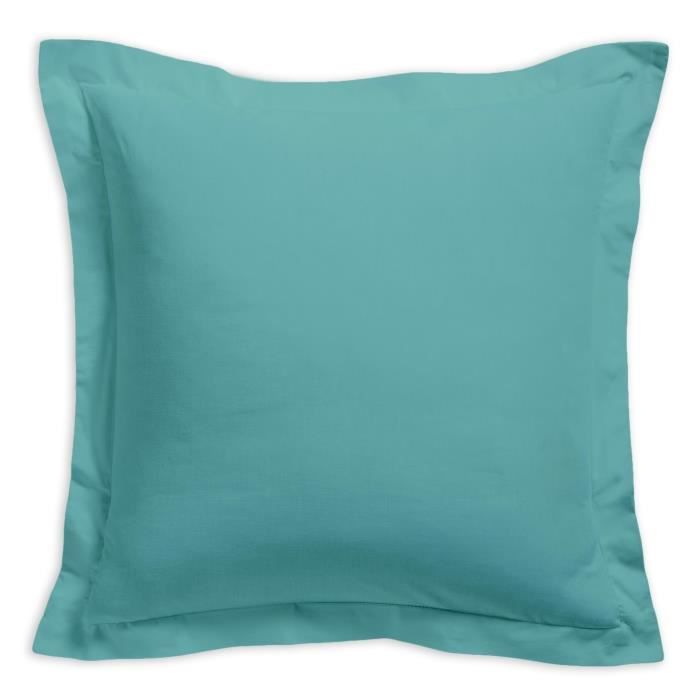TODAY Taie d'oreiller 100% coton - 75x75 cm - Diabolo menthe TODAY
