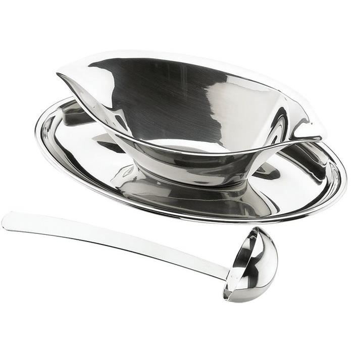 Saucière luxe + louche 20cL - inox