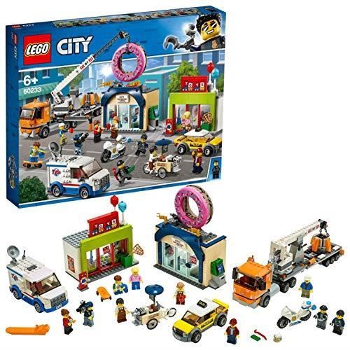 LEGO®-City L'ouverture du magasin de donuts Enfant de 6 Ans et Plus, Jouet de Construction, 790 Pièces 60233 60233