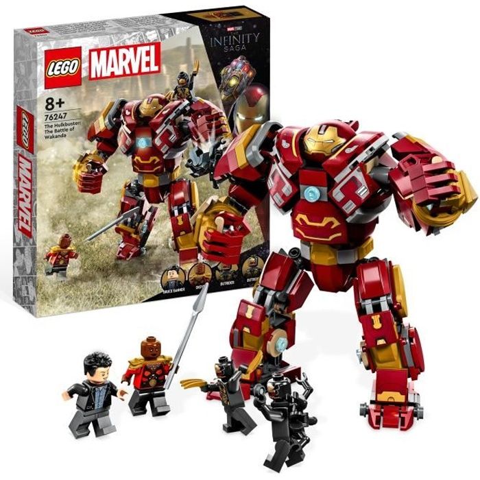 LEGO® Marvel 76247 Hulkbuster : La Bataille du Wakanda, Jouet avec Figurine Hulk, Avengers