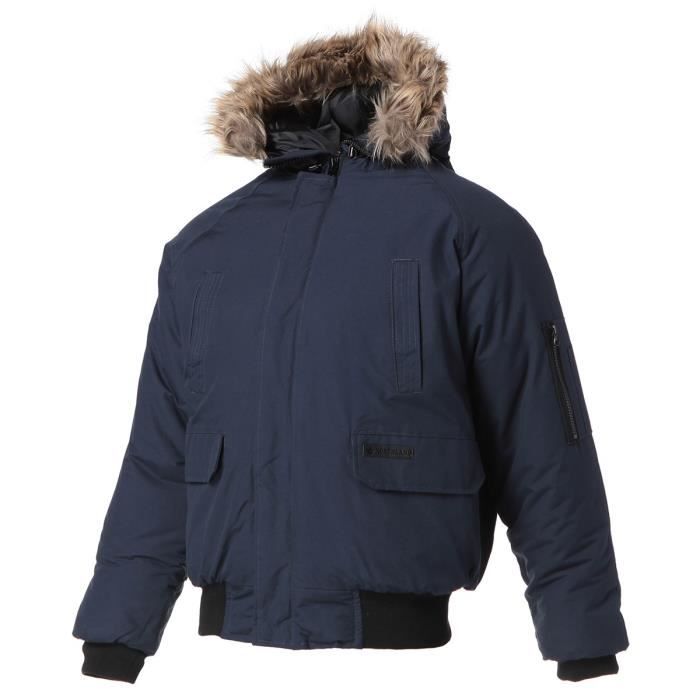 NORTHLAND Blouson Goodybis FF - Col fourrure amovible - Homme - Marine