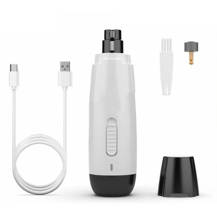 Vernis à ongles électrique pour animaux de compagnie Excellent moteur Technologie muet - blanc