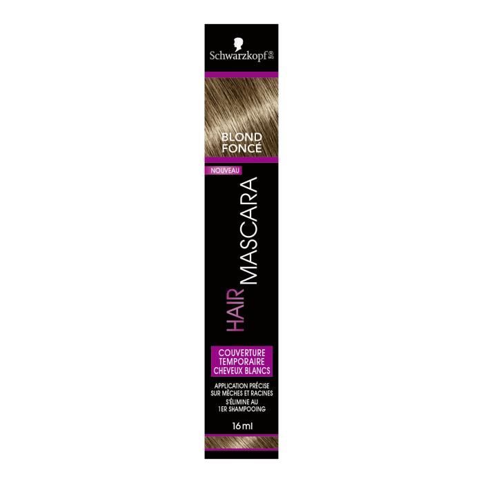 SCHWARZKOPF Hair Mascara - Coloration Racines Temporaire - Blond Foncé - 16 ml