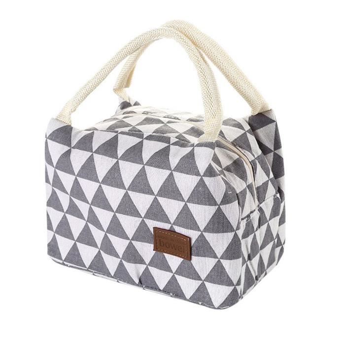 Sac à Lunch Isotherme, Portable Sac Repas Lunch Bag pour Nourriture (C)