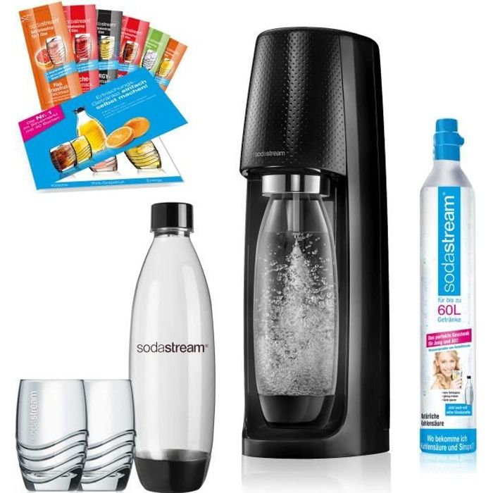 SodaStream Easy, Noir, 1 L, 60 L