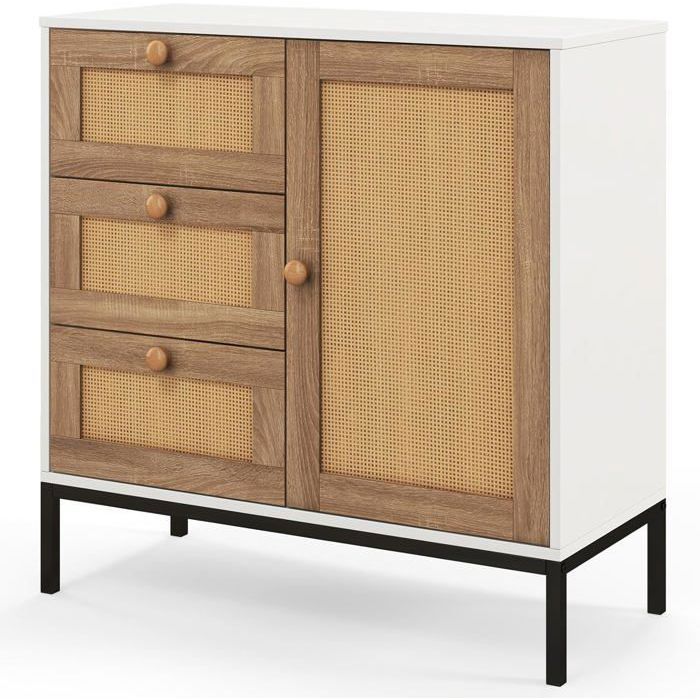 GOPLUS Commode 8 Tiroirs Amovibles Et Pliables-Meuble De Rangement En Tissu Avec Cadre En Metal Dispositif Anti Basculement Tiroirs Amovibles Et Pliables Pour Chambre Salon Entree Noir 81939138