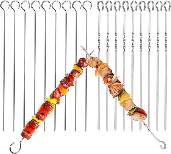 Brochettes Pour Barbecue 20 Pi ces 30cm Brochettes En Acier Inoxydable brochettes-pour-barbecue-20-pi-ces-30cm-brochettes-en-acier-inoxydable