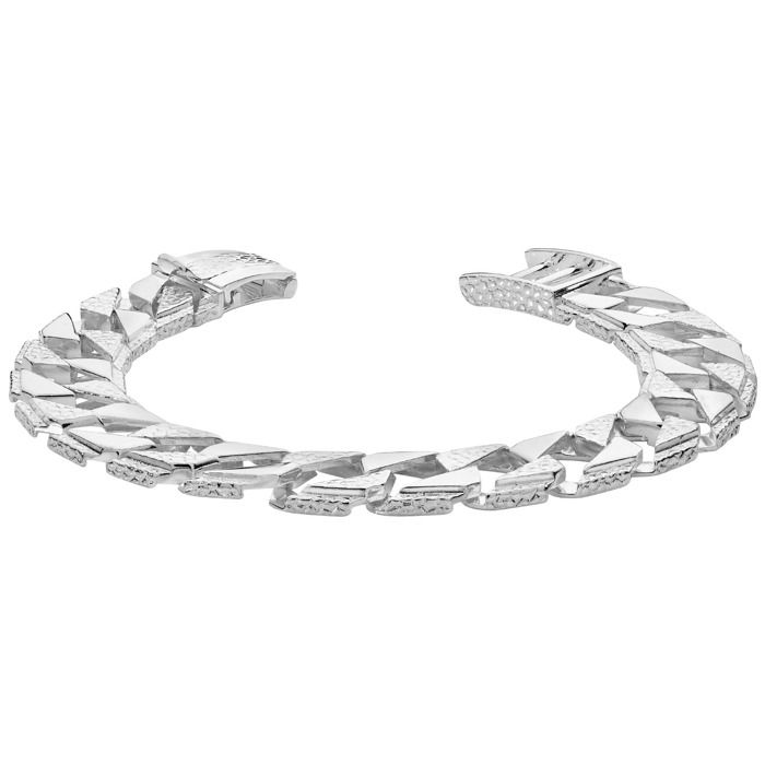 Bracelet Homme Argent 925 Sterling - 22 Cm De Long, 8 Mm De Large, 9 Grammes - Neuf étiqueté
