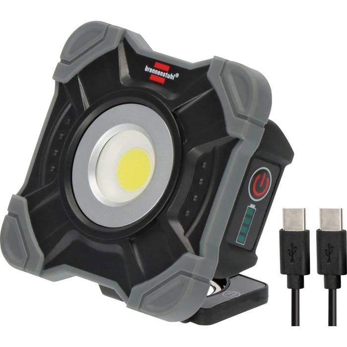 Brennenstuhl SH 1000 MAC Lampe de travail LED sur batterie 10 W 1000 lm blanc lumière du jour 1173700009