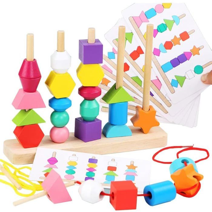 FORME A TRIER 3 en 1 Jeux 1 an, Jouet Enfant 2 Ans, Jeu 1 2 3 4 Ans, Jouets à empiler et de tri, Cadeau Bebe Enfant - Jeux - Jouets