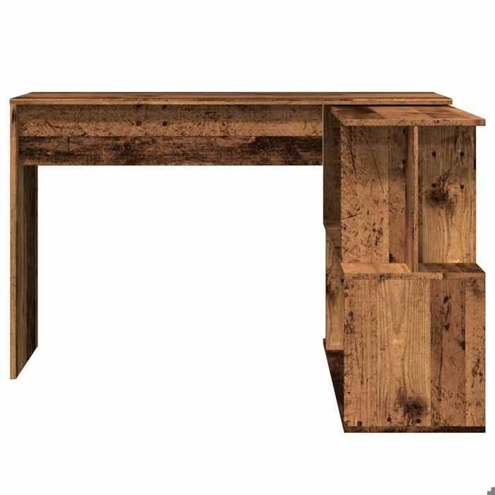 Bureau dangle - GKK - vieux bois 2005x50x76 cm - bois dingénierie - multi-rangements - Desgin moderne @346