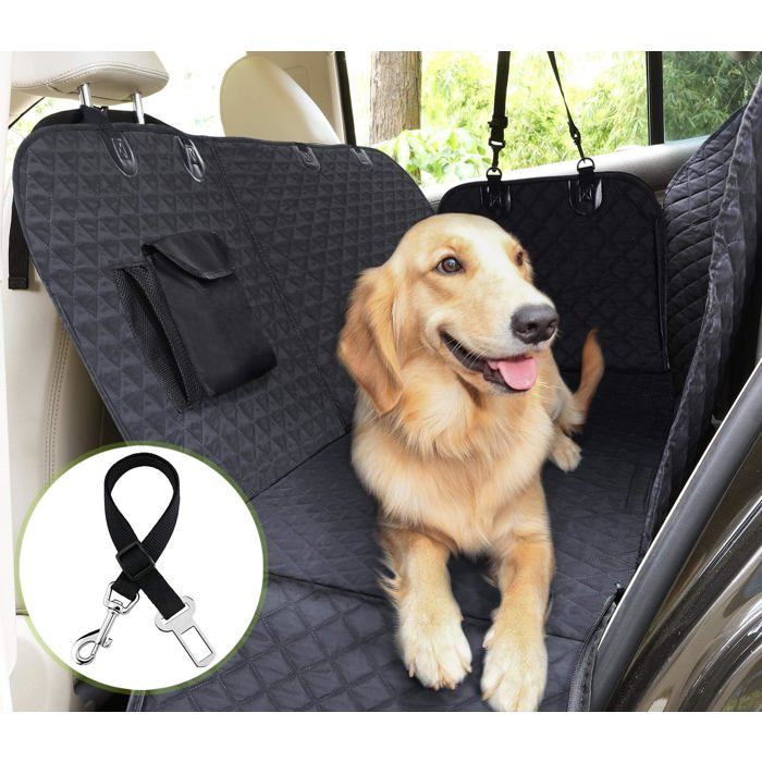 Housse Siège Voiture Chien Protection Banquette Arrière - Couverture Imperméable Universelle Avec Hamac