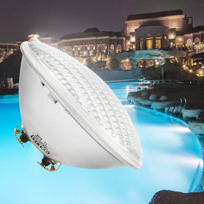 Éclairage de Piscine LED Lumière sous-marine Blanc 54W Éclairage Étang Étanche IP68 Projecteur de Piscine Éxtérieure AC/DC 12V
