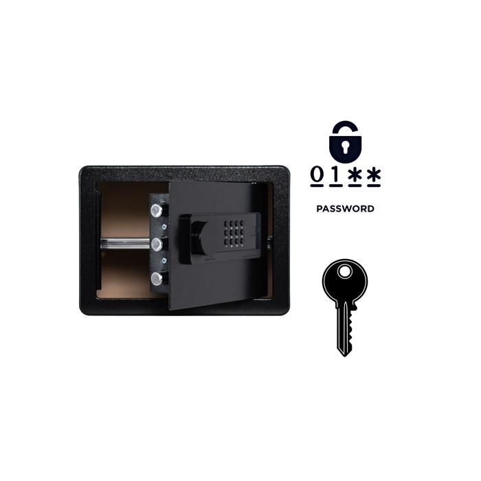 Coffre-fort - NIKCORP - XA6-25 - Acier Q235 - Serrure électronique et clé - 25x35x25 cm