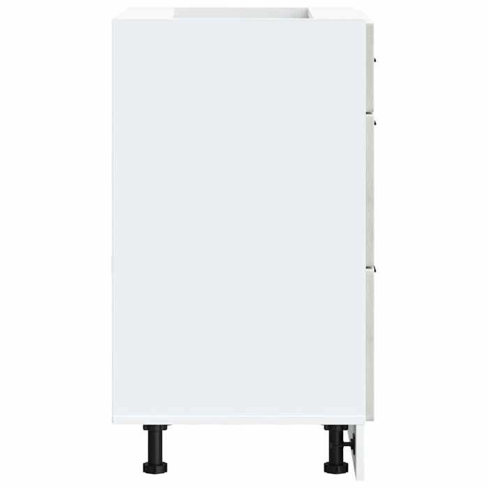 Moderne Placard de cuisine Porto SWEETY Meuble bas de cuisine gris béton bois dingénierie 60x46x81.5 cm BB1133