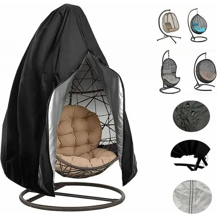 Housse de chaise pivotante - 231 x 200 cm - Imperméable - Anti-UV - Polyester résistant
