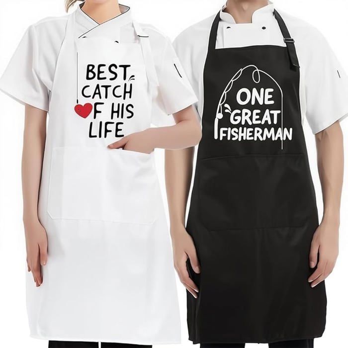 Tablier Femme - Ensemble De 2 Tabliers Rouges - Tablier De Cuisine