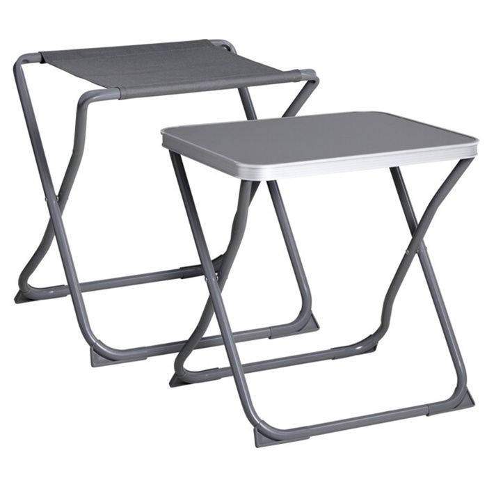 Table de camping + tabouret - REDCLIFFS OUTDOOR