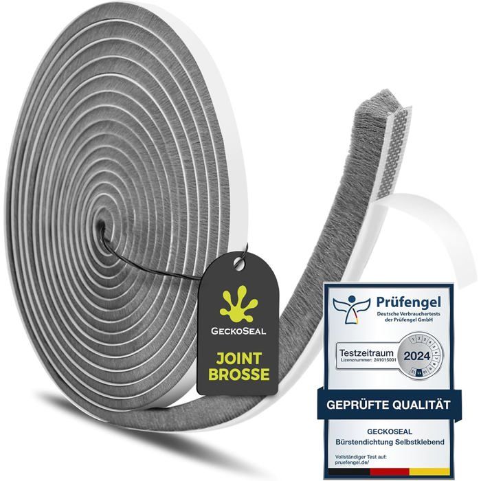 Joint Brosse 6mx9mmx9mm Joint Porte Coulissante Autocollante Anti-poussière Anti-vent Réduction du Bruit Joint Pour Fenetre