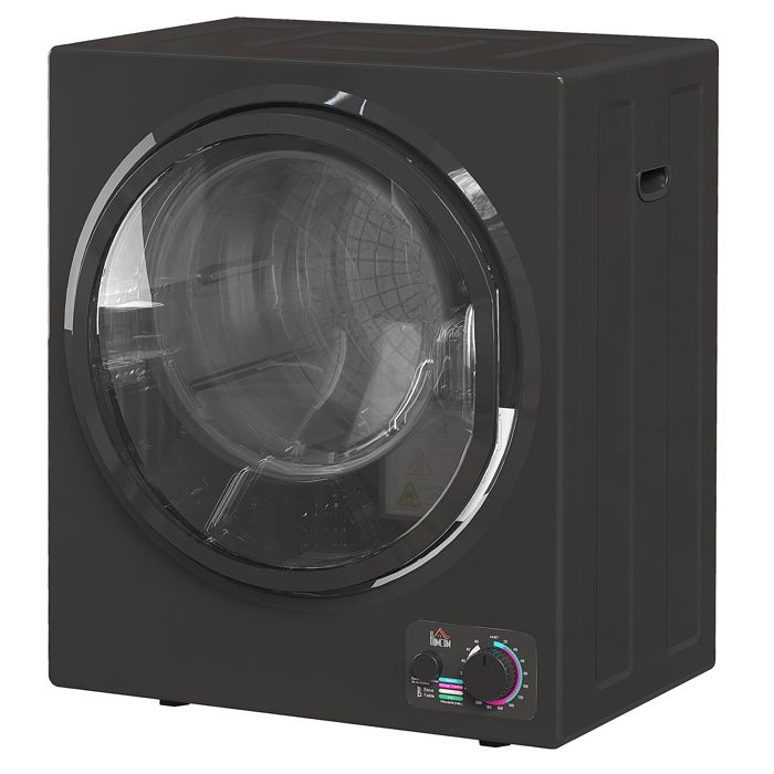 LIA Sèche-linge électrique portable 850W capacité 33L 4 modes de fonctionnement acier inoxydable 49 x 405 x 60 cm noir