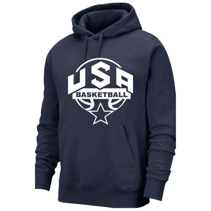 Sweat à capuche - NPZ - USA Basketball - Bleu marine - 60% coton/40% polyester recyclé - Poche kangourou