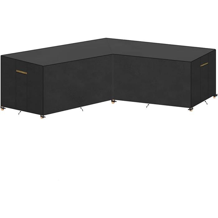 Housse Imperméable pour Canapé Couvrir Mobilier Extérieur Bâche pour Mobilier de Jardin Housse de Forme V 215x215x87/80cm
