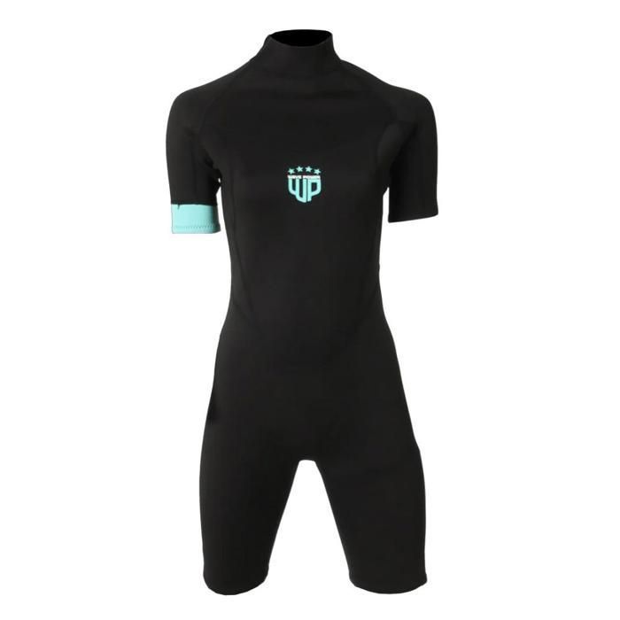 Combinaison de Surf Noir/Turquoise Mixte Wave Power Shorty