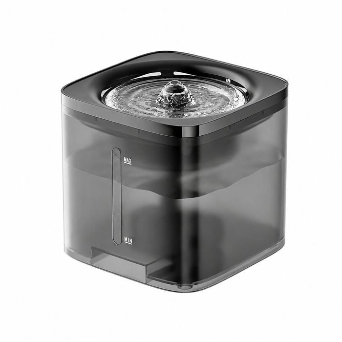 Fontaine à Eau Chat Distributeur Automatique Silencieuse Filtration 4 Couches Température Constante 28°C pour Chats Chiens Gris