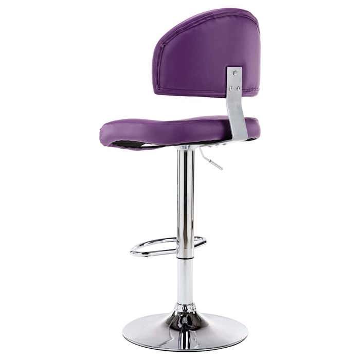 Elégance-Chic Tabourets de bar - lot de 2 - violet - similicuir - 43 x 47 x (98-119) cm - Chaise dîlot - Chaise Haute_001575684