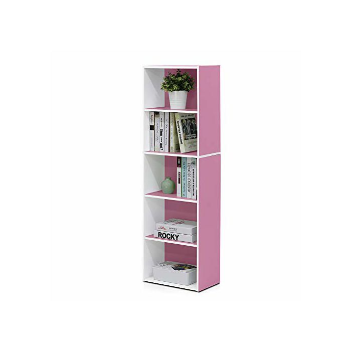 Bibliothèques Bois Blanc/Rose Taille Unique dense One Size - Rectangulaire - Bois dingénierie - Closed Back - Luder - Laminée
