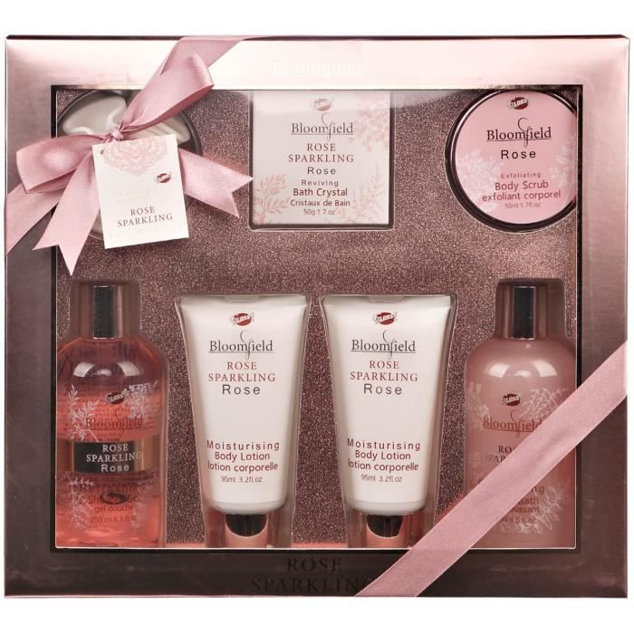 Coffret Cadeau pour Femme, Produits de Bain parfum Rose, Idée de Cadeau  Original pour Femmes, Idéal Anniversaire Maman