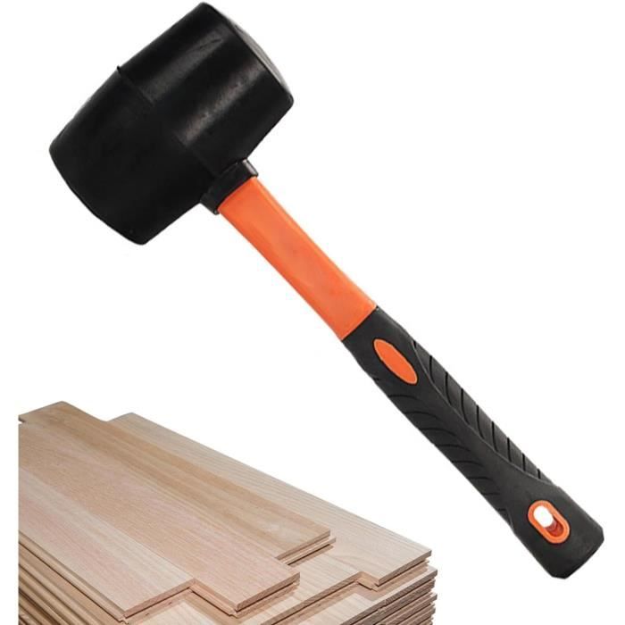 Marteau à Coup Mort En Caoutchouc 1 Lb - Poignée Ergonomique Antidérapante, Résistant Aux étincelles, Parfait Pour Le Bricolage Et La Pose De Sols